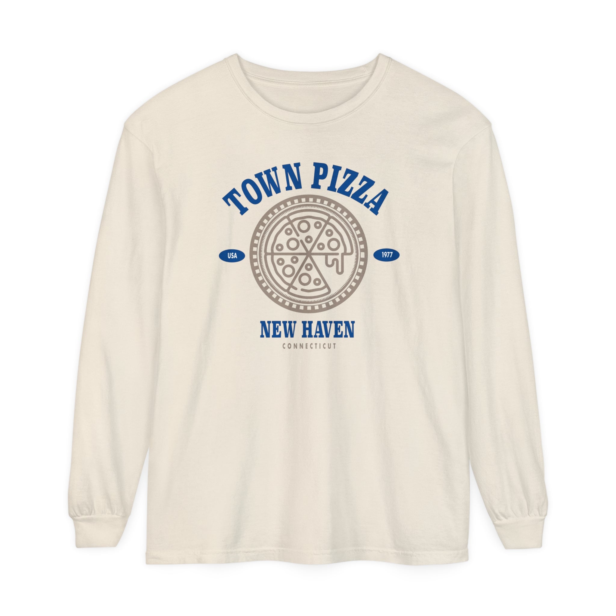 Town Pizza Collegiate Long Sleeve in Ivory