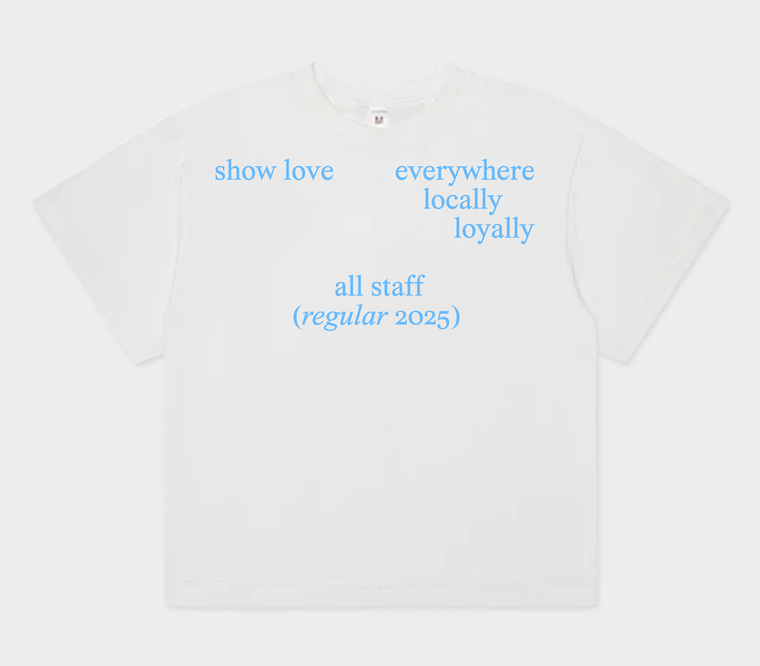 Preorder: All Staff "Regular" Short Sleeve, Spring 2025 Edition